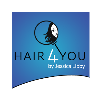 A logo for hair 4 you by jessica libby