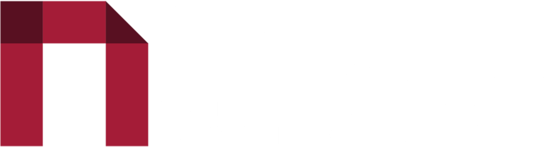 Red and white logo element, stylized letter or shape.