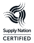 Supply Nation Certified logo with abstract interconnected circle design.