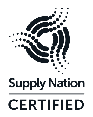 Supply Nation Certified logo with abstract interconnected circle design.