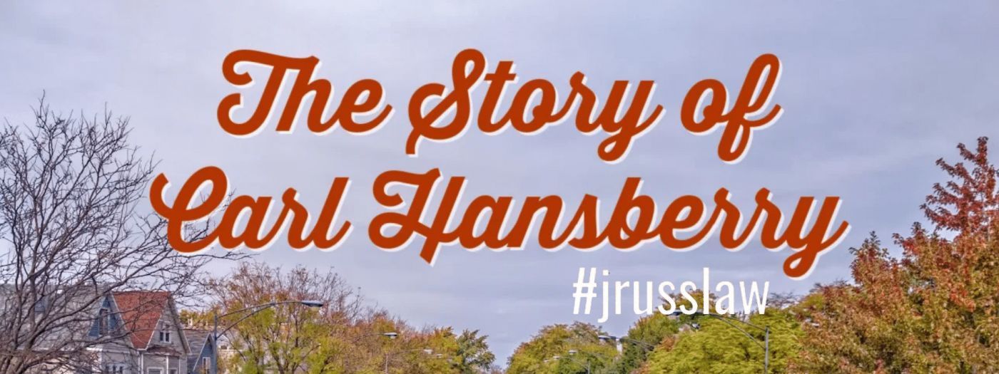 A poster for the story of carl hansberry with trees in the background