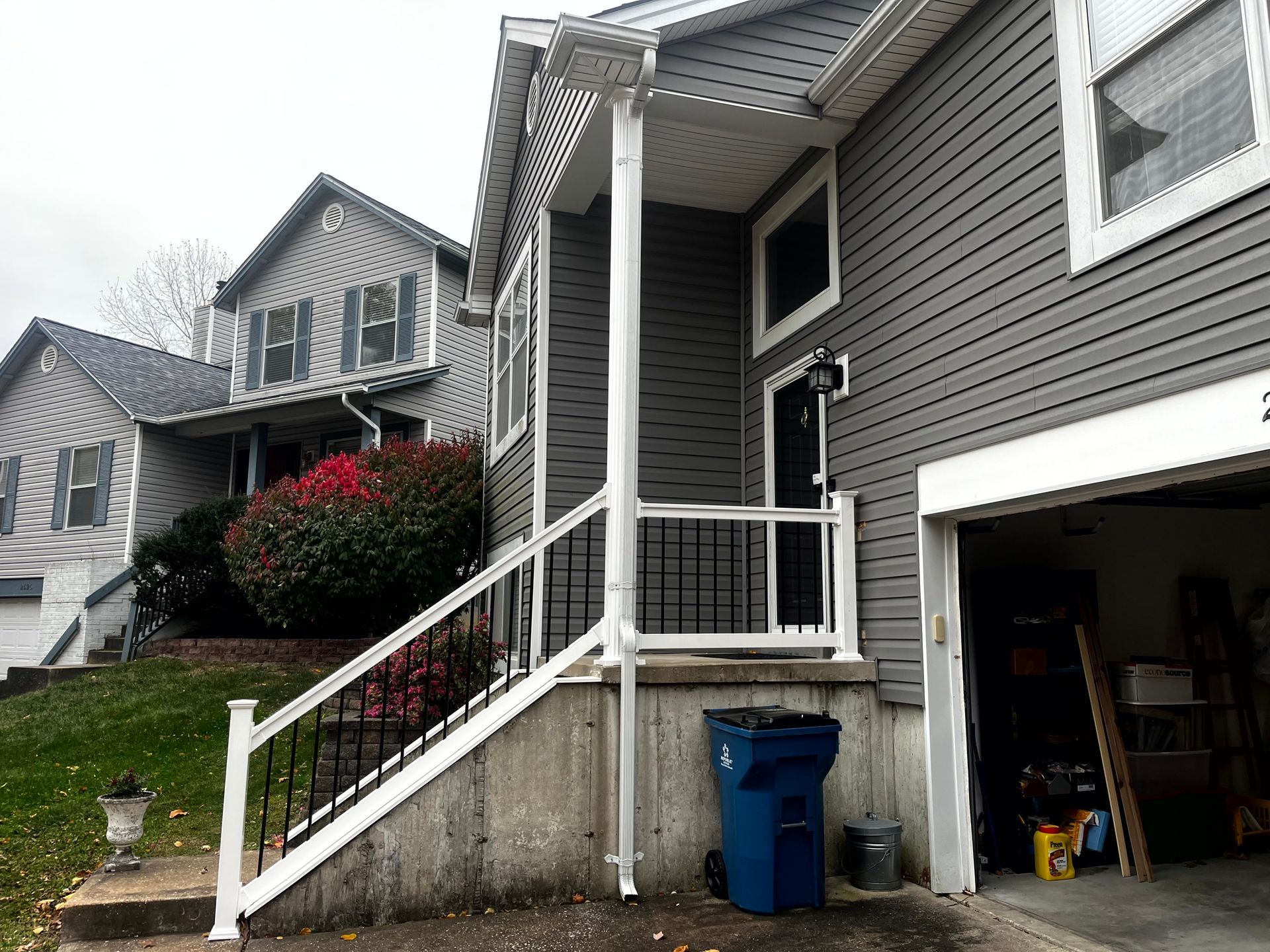 Vinyl Handrail and Porch column replaced in Wildwood, MO. 