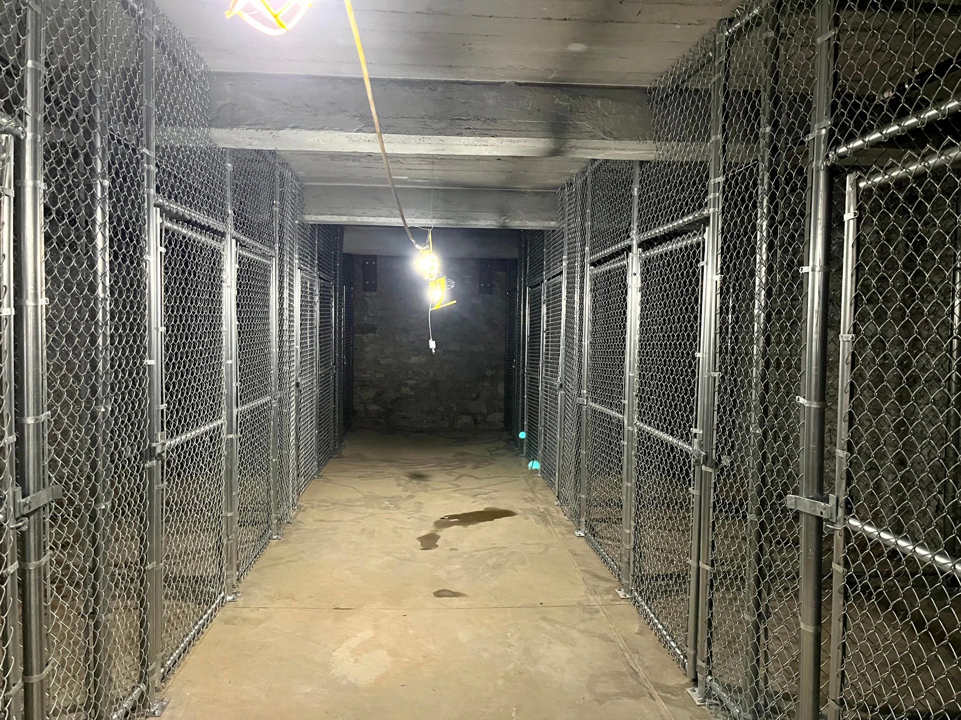 Indoor chain link enclosure system for commercial and residential use