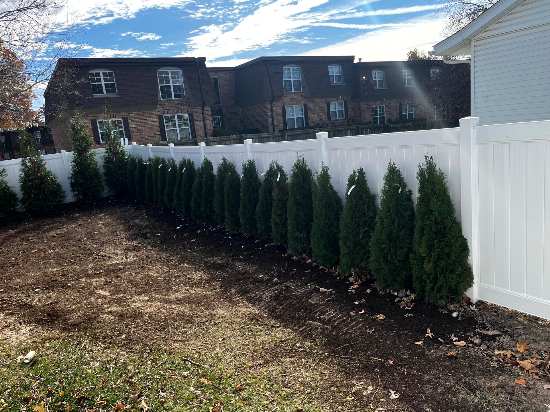 Vinyl Privacy Fence installed in Ballwin, MO. 