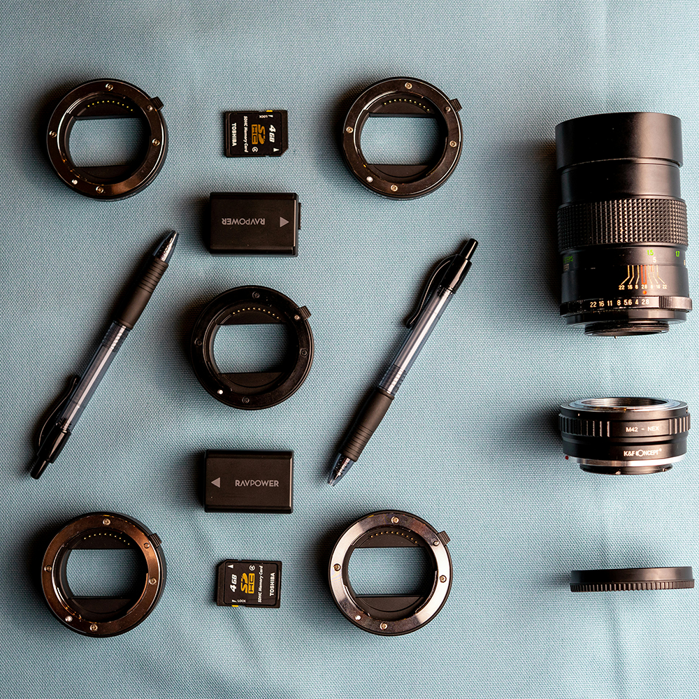 Lens punking banner featuring many camera lens and 