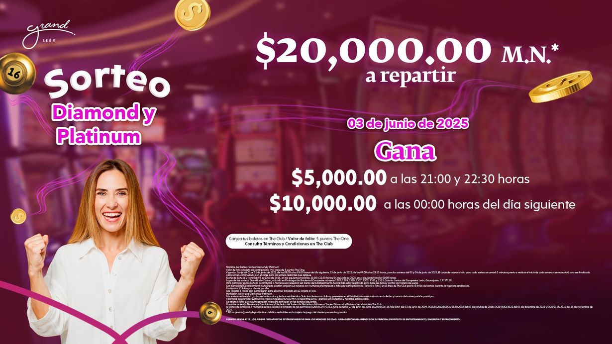Este 03 de junio de 2025 tienes una nueva oportunidad de ganar en grande con nuestro exclusivo Sorteo Diamond y Platinum