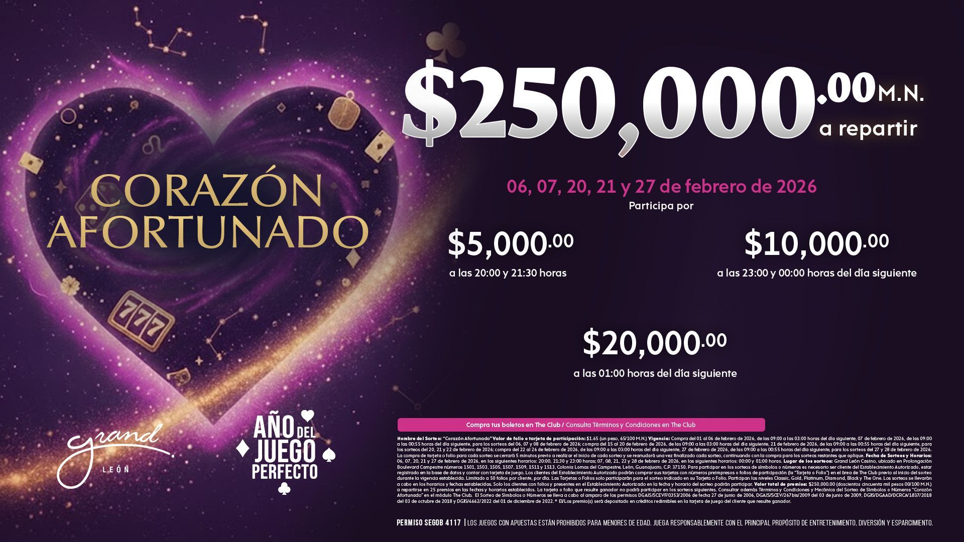 Sorteo Corazon Afortunado