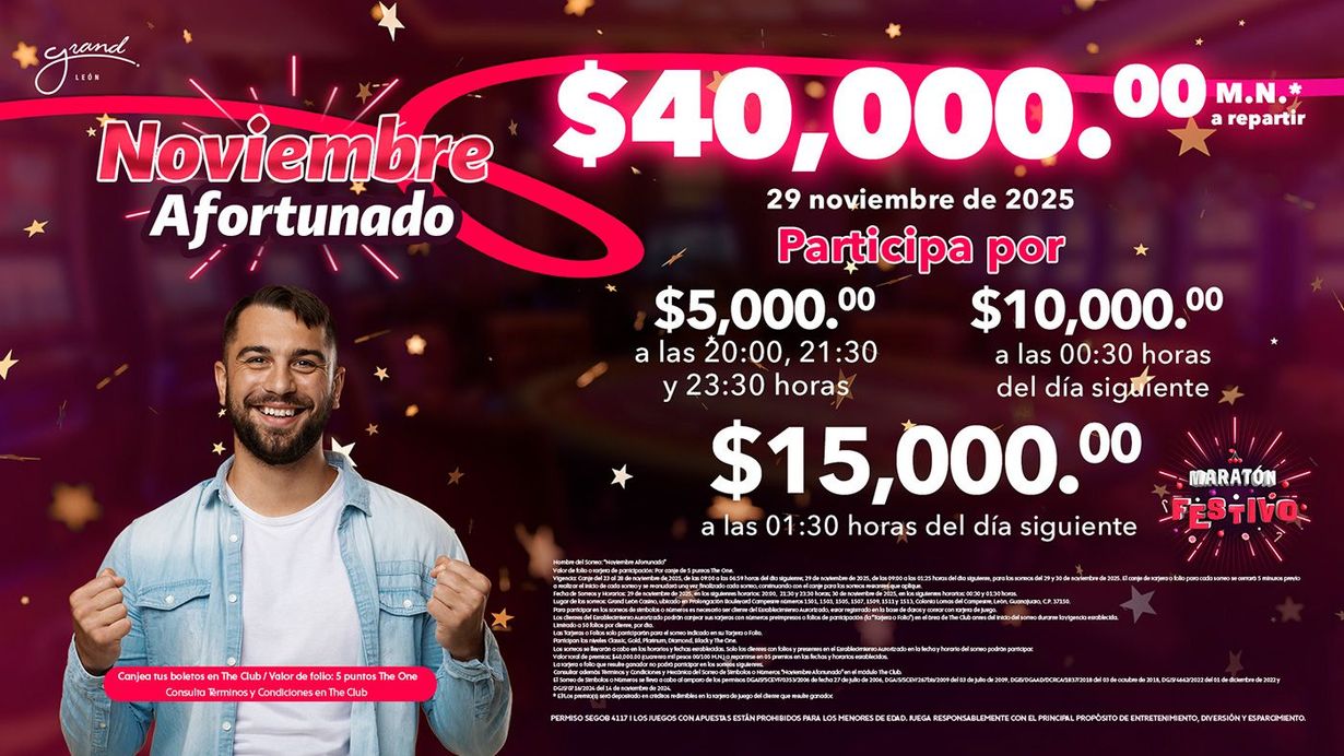 Sorteo Noviembre Afortunado