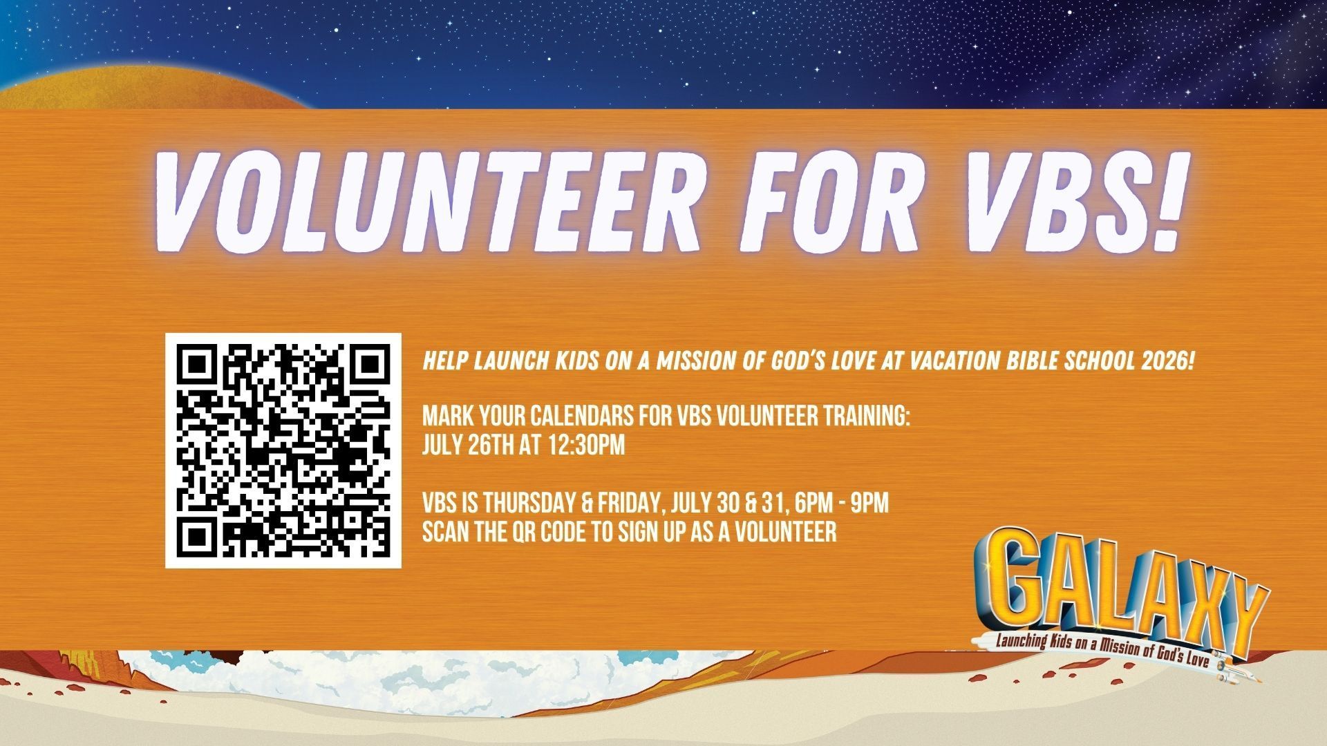 Volunteer for VBS 2026