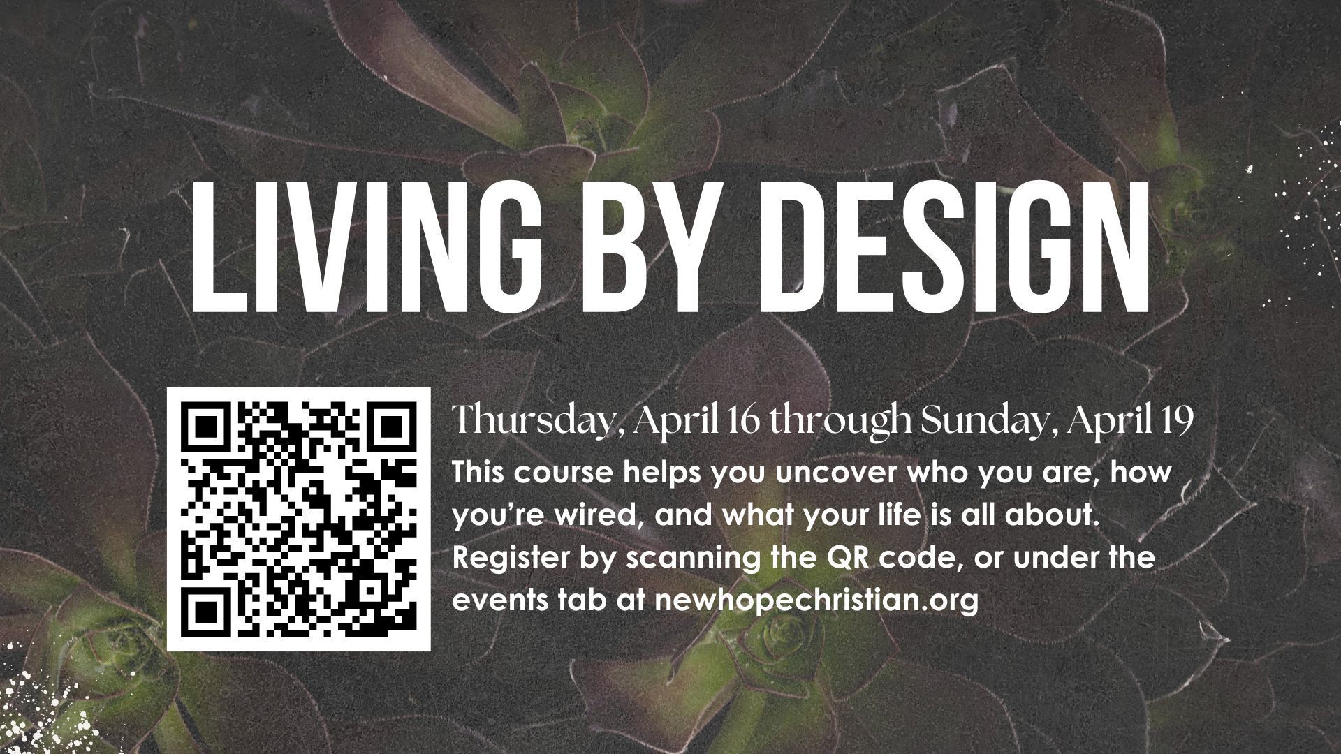 Living By Design weekend retreat