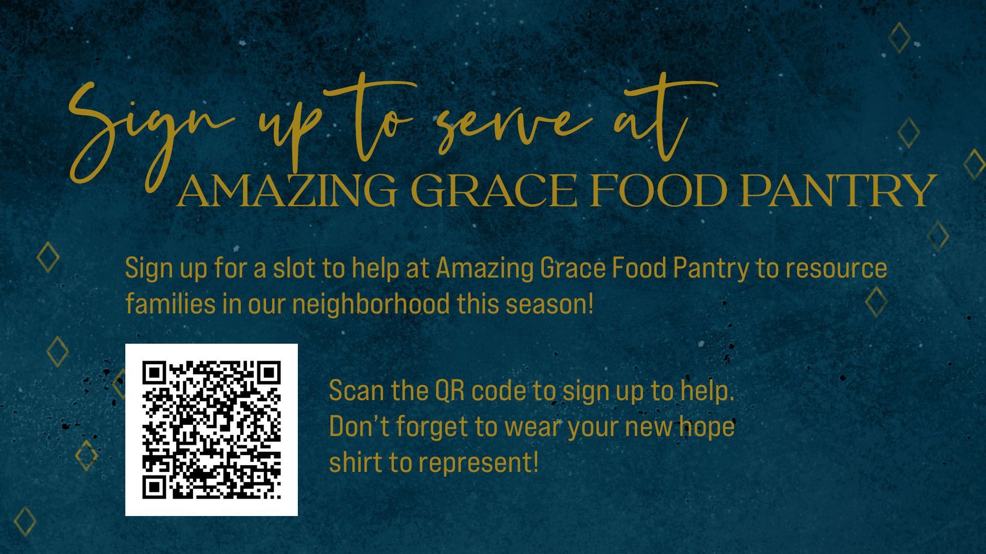Serve at Amazing Grace Food Pantry