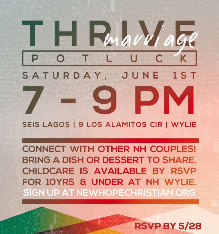 Thrive marriage potluck