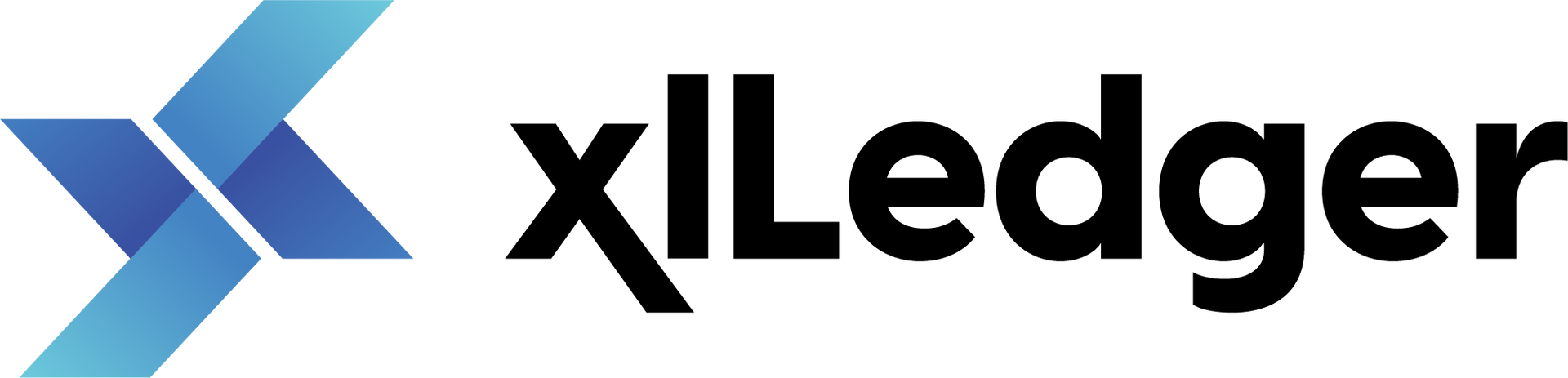 A blue and white logo with the letter x on a white background.