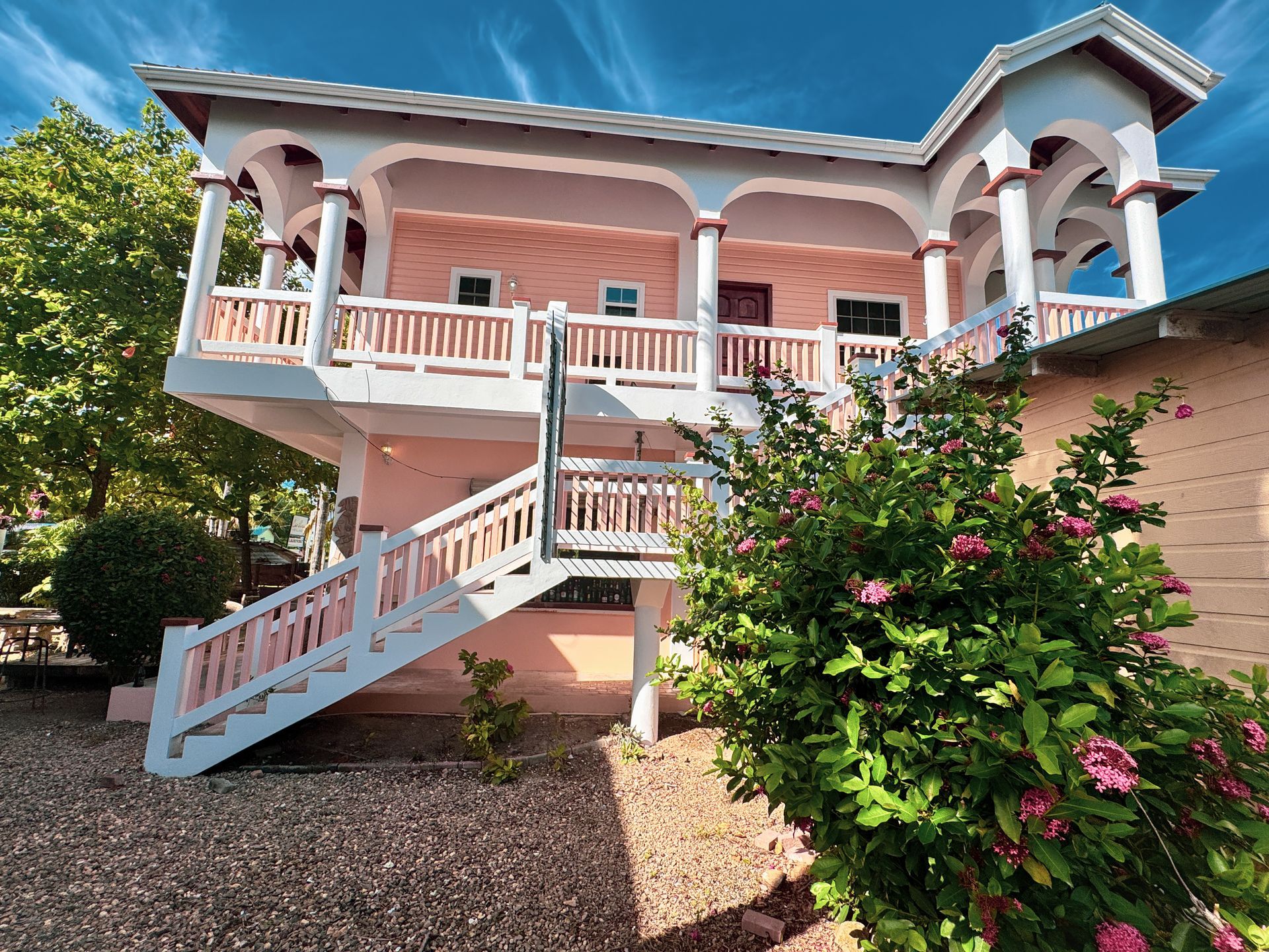 beautiful apartment building in Hopkins Village, Belize 