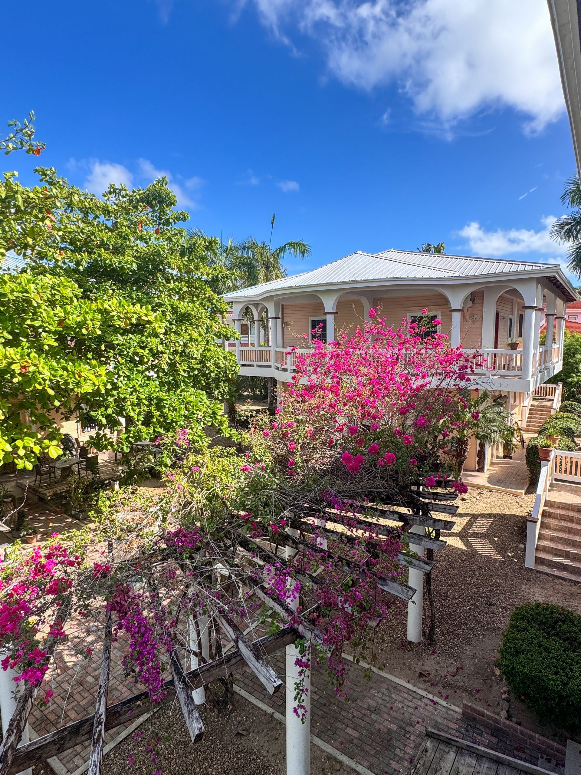 colonial apartment building at Caribbean Shores B&B, Hopkins Village 