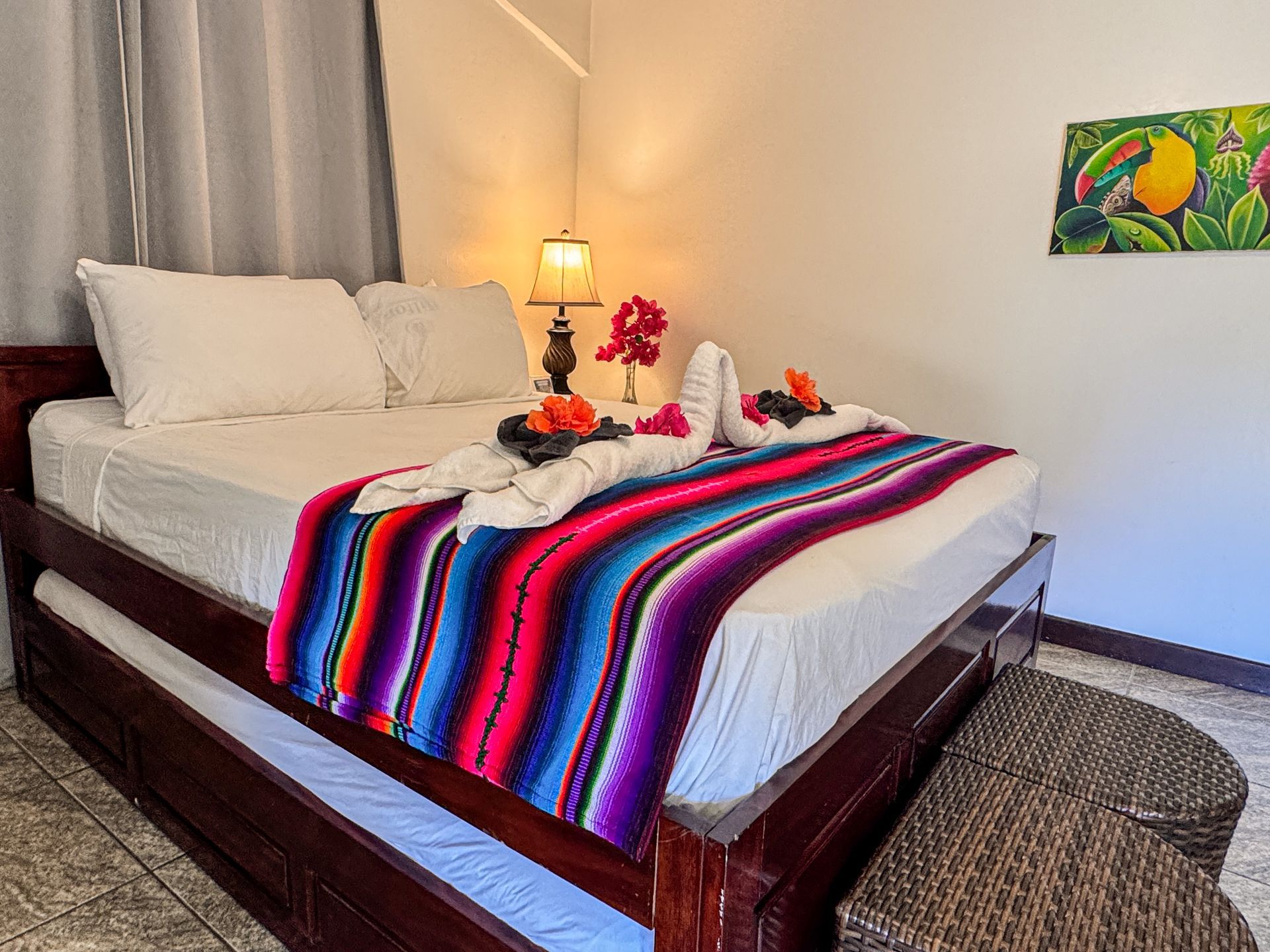 cozy and comfortable rooms with ac in Hopkins Village, Belize 