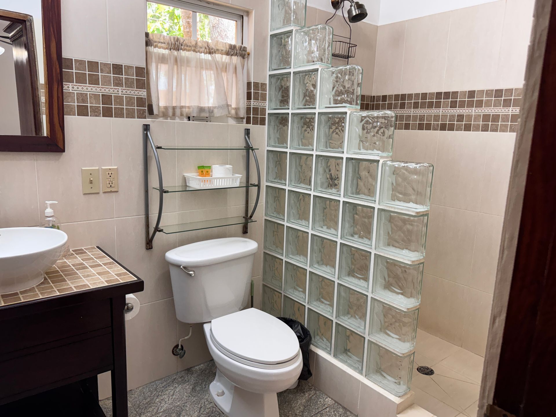 Modern Bathroom at hotel room in Hopkins Village 