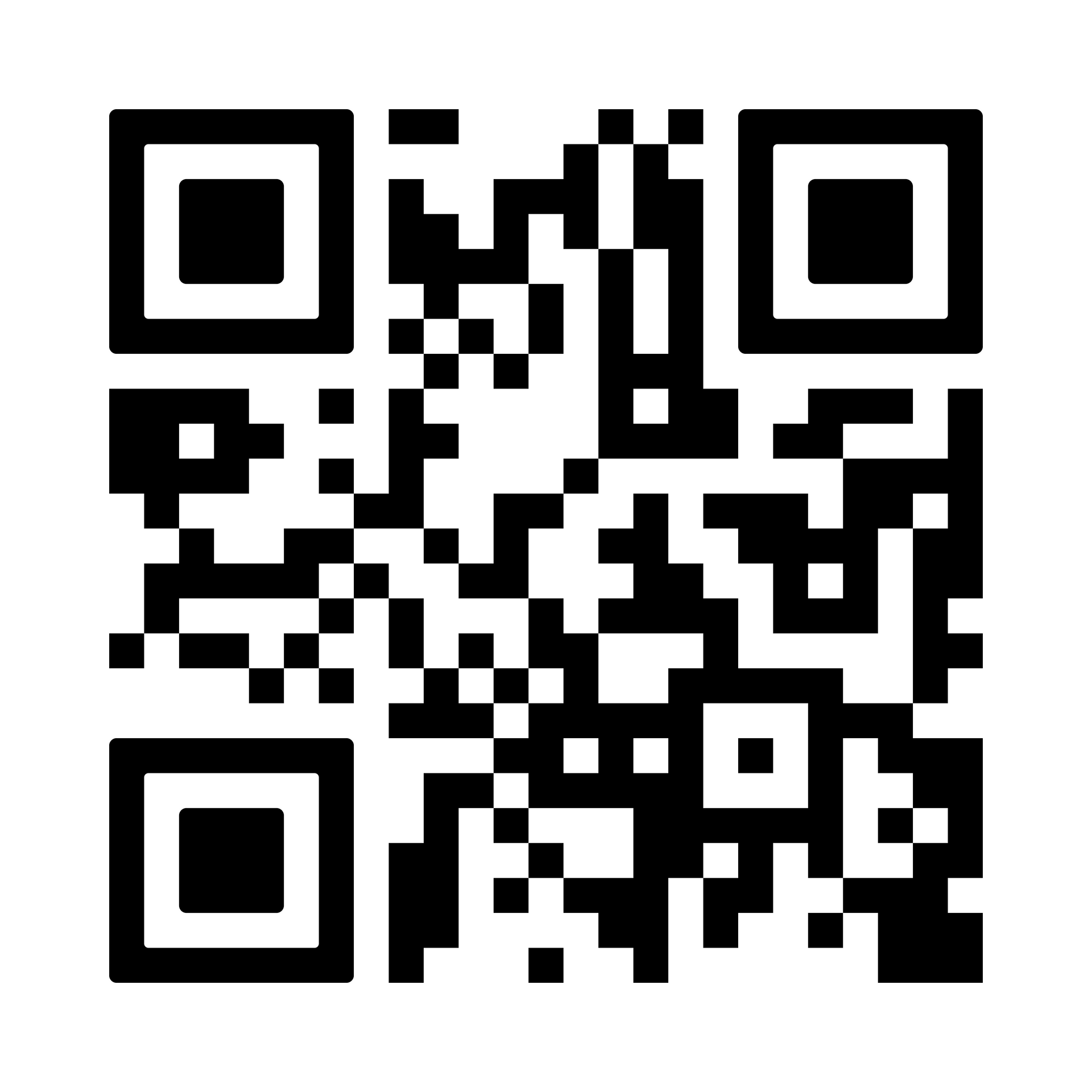 QR code with a pattern of black and white squares.