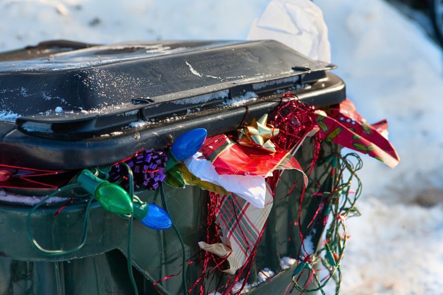 post-holiday dumpster