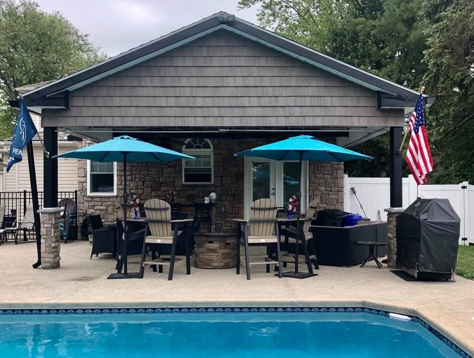 Newly installed siding near pool - Plymouth Meeting, PA - McKeever's General Contractors