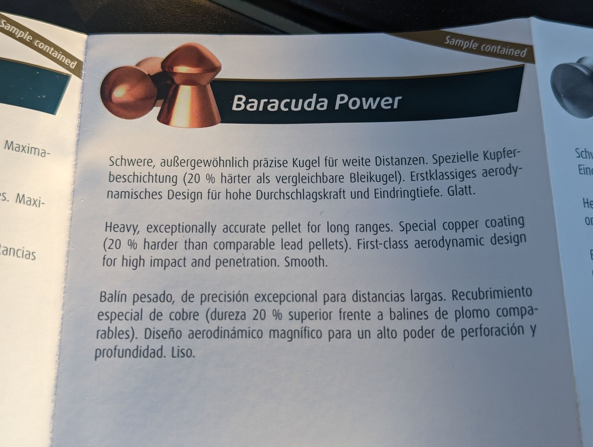 H&N baracuda power pellet testing