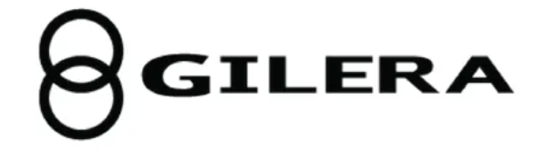 Logo Gilera con cerchi sovrapposti e scritta 