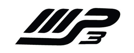 Logo nero con lettere stilizzate 