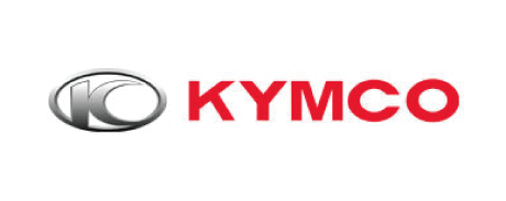 Logo KYMCO: ovale argentato con la scritta 