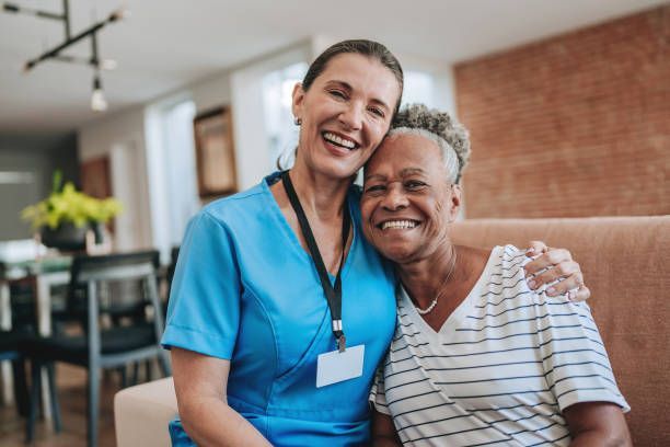 home health aides hugs in-home cancer patient