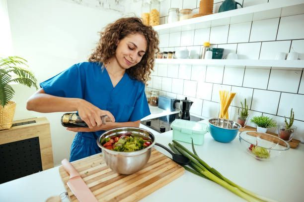 Home health aide preparing Kosher meal for Jewish patient.