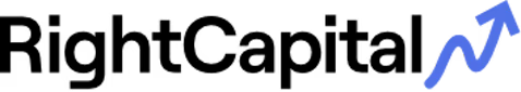 RightCapital logo consisting of black text and a blue, upward-trending line graph icon.