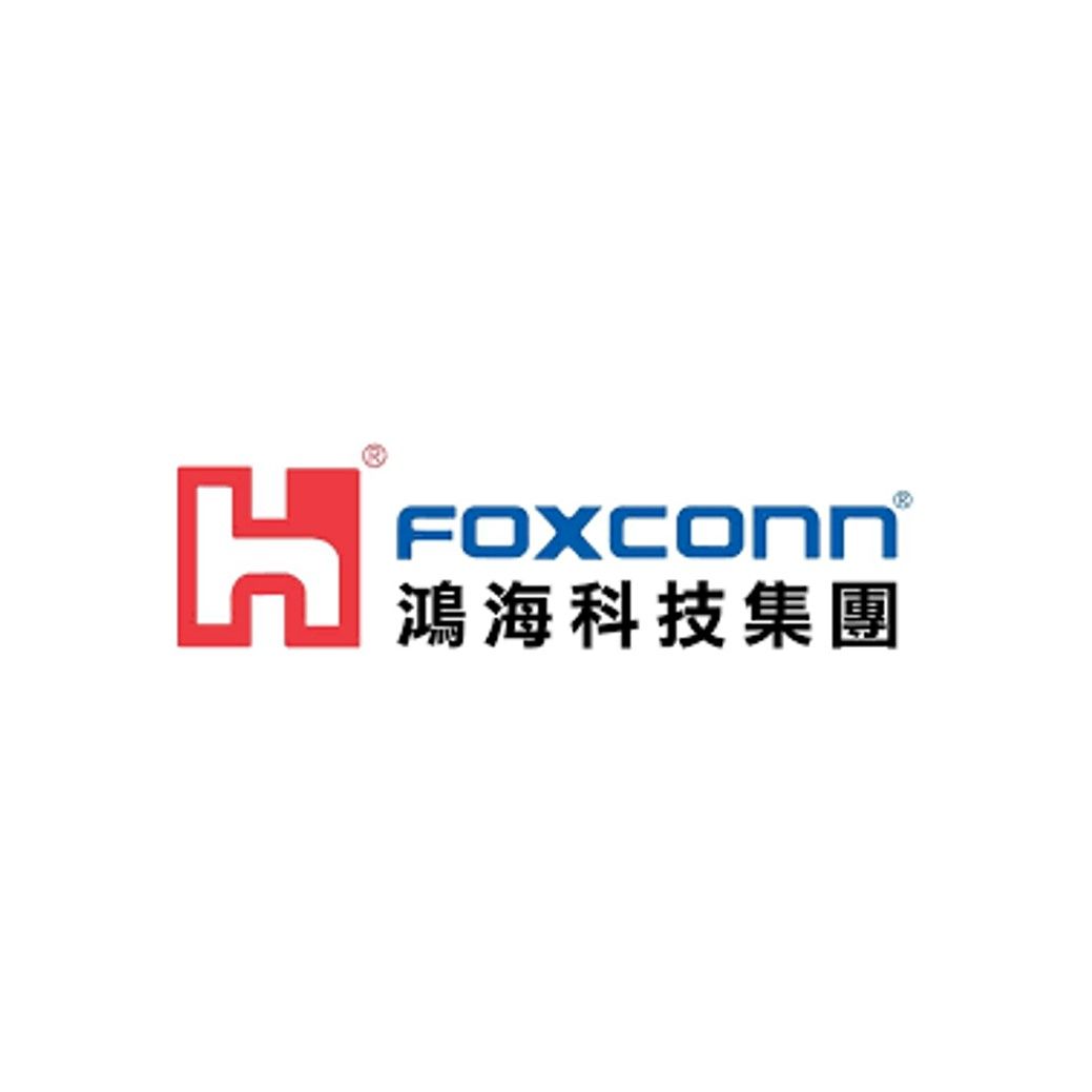 A foxconn logo with chinese characters on a white background.