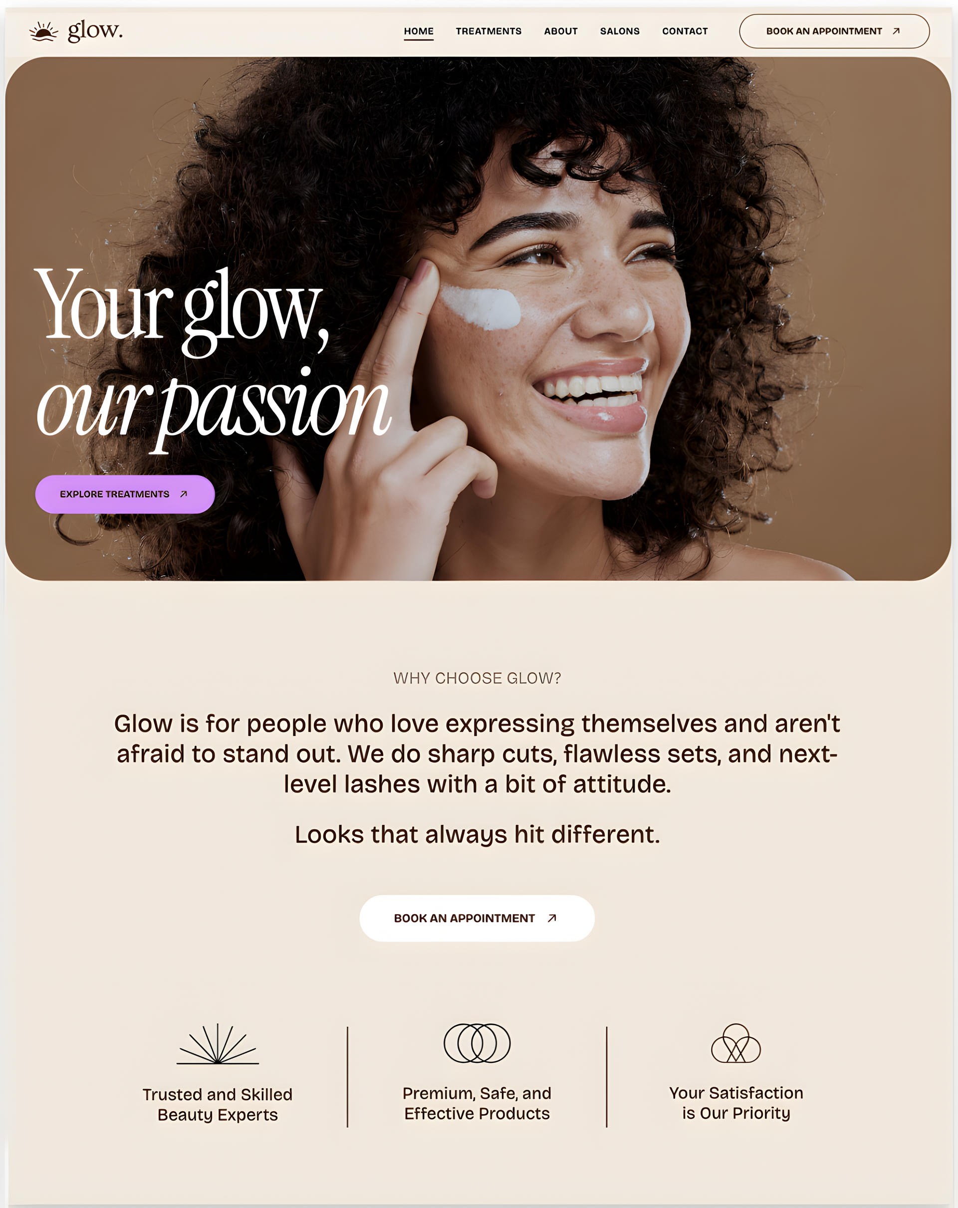 Plumber website: plumber working under a sink, form for a quote, and service examples.