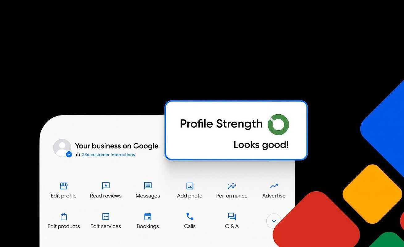 Google My Business dashboard with a 