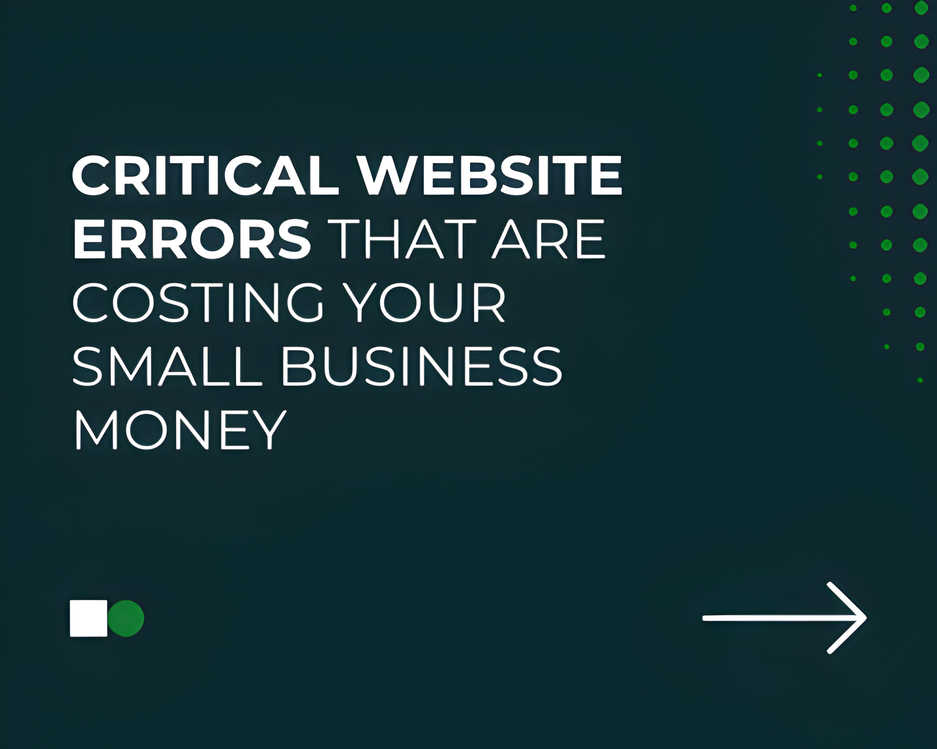 Dark green graphic with white text: 