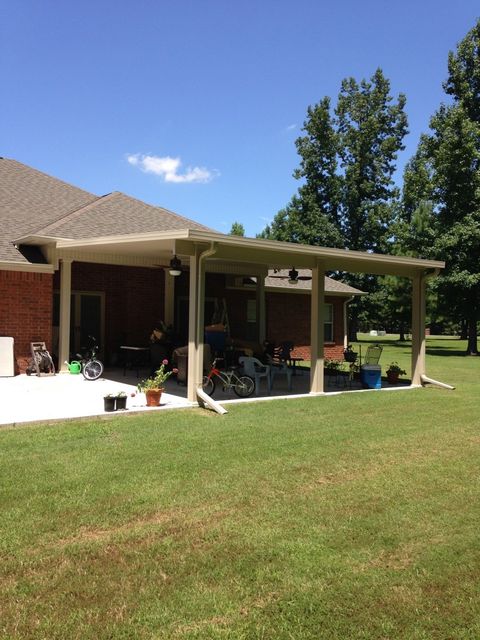 PATIO COVER 30' X 40' ON BACK OF HOUSE, 4 INCH INSULATED ROOF, PINE BLUFF, AR.