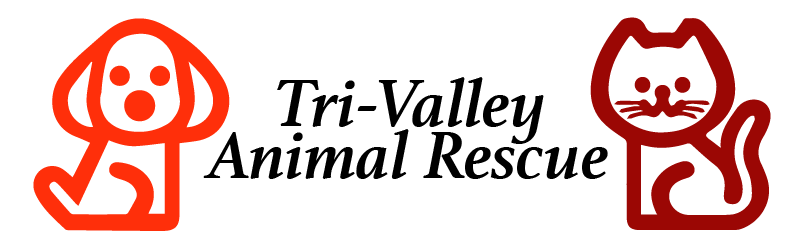 Logo of Tri-Valley Animal Rescue with dog and cat icons.