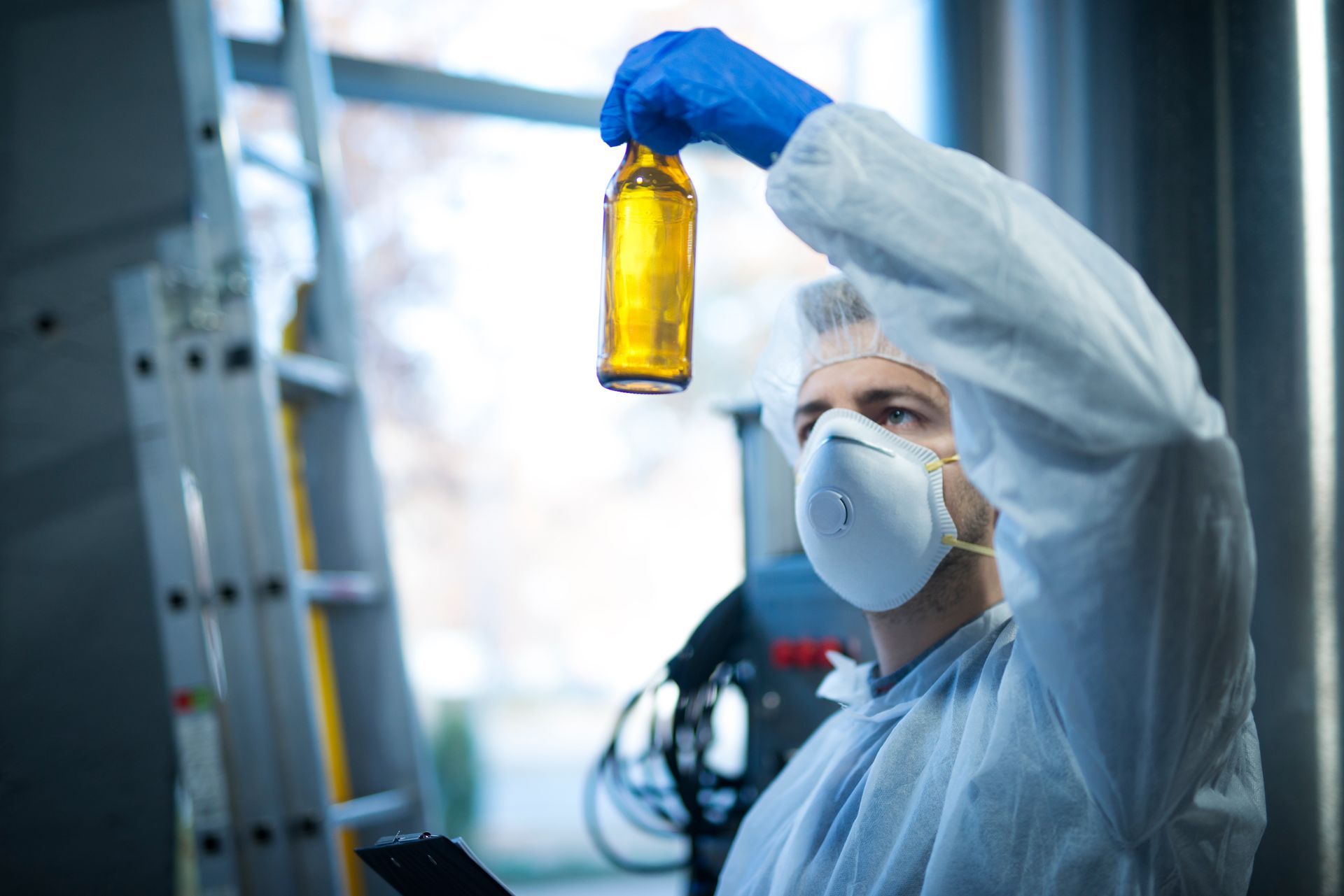 A person in protective gear 