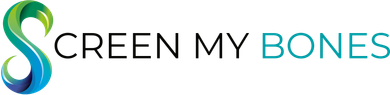 A logo for a company called screen my bones