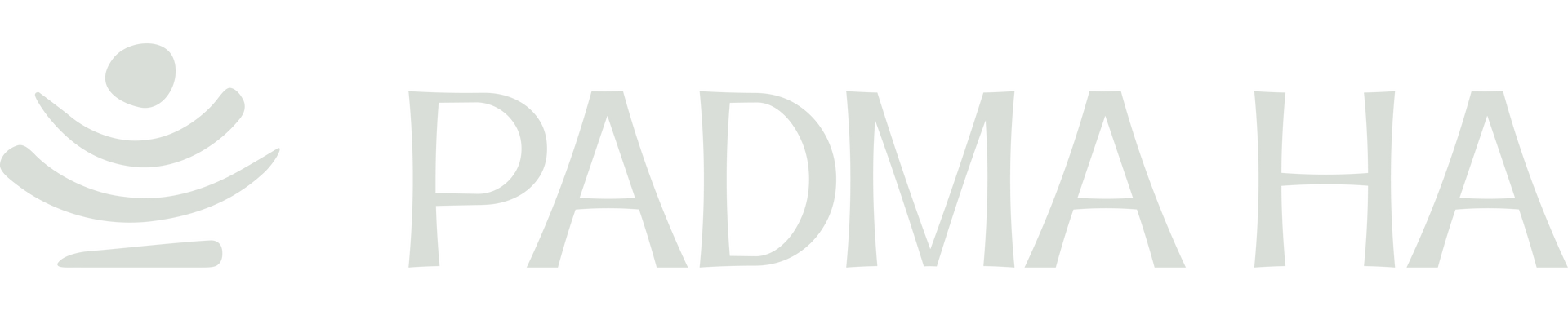 Logo for Padma-Ha: Lotus flower inside a gold and teal circle; tagline