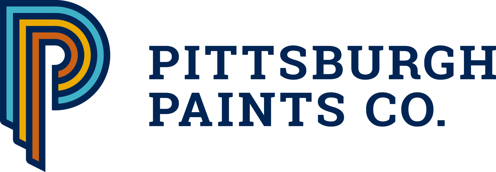 Logo for Pittsburgh Paints Co. featuring a stylized letter