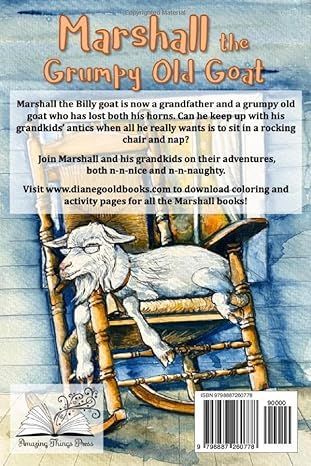 Book cover of a grumpy goat wearing glasses and a hat, titled 