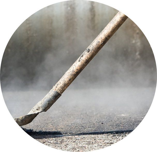 Using Shovel For Asphalt — Baltimore, MD —  E Cooper Contracting