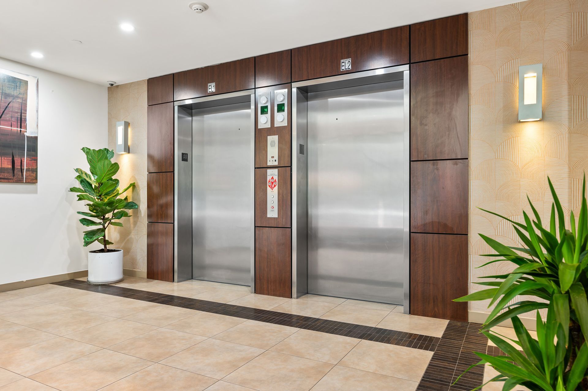 Photo of the elevators