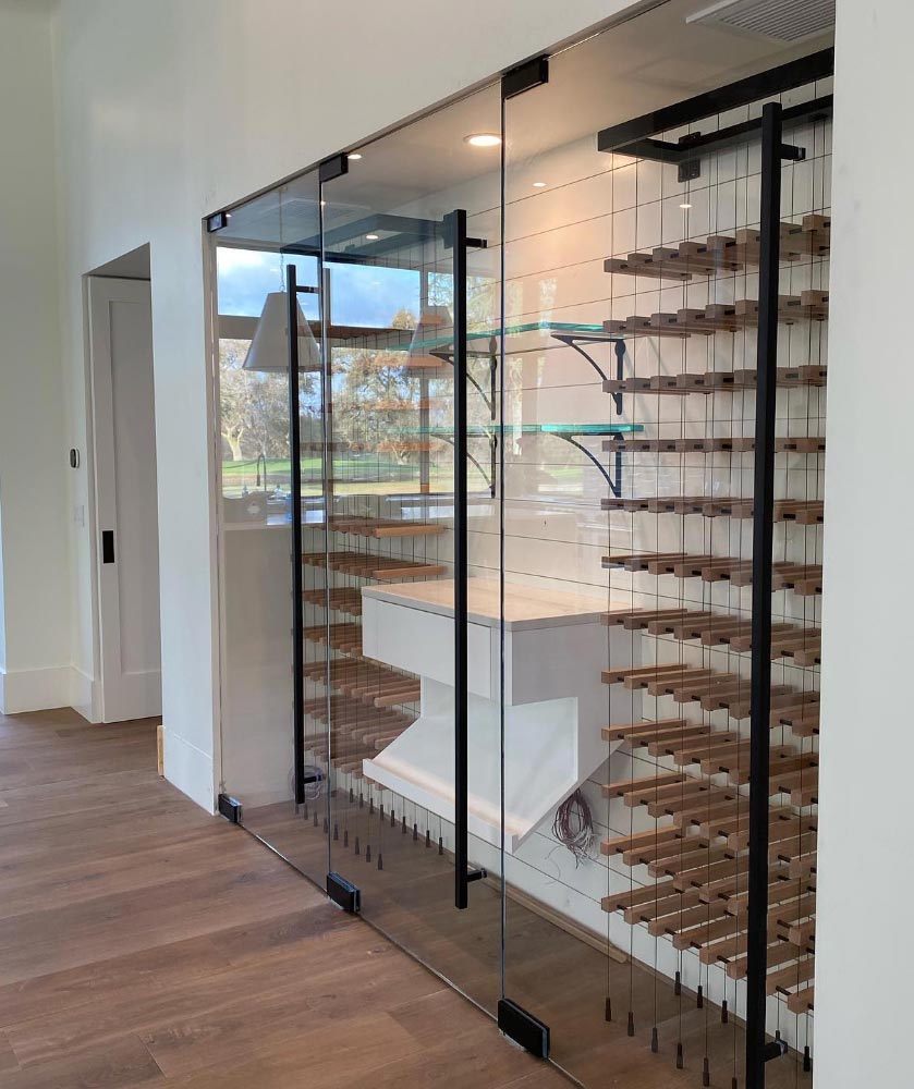Custom Glass Wine Vault - Custom Shower & Glass Inc.