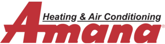 Amana Heating & Air Conditioning logo in red and gray text