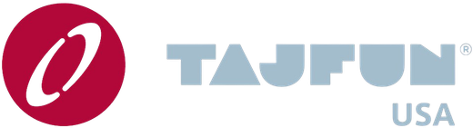 A tajfun usa logo is shown on a white background