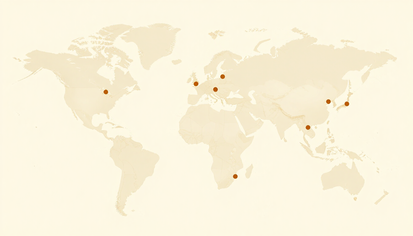 BeeHunt export destinations world map