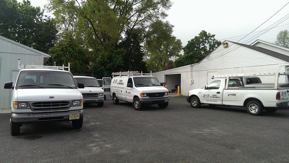 B & B White Vans — Berlin, NJ — B & B Air Conditioning & Heating, Inc.