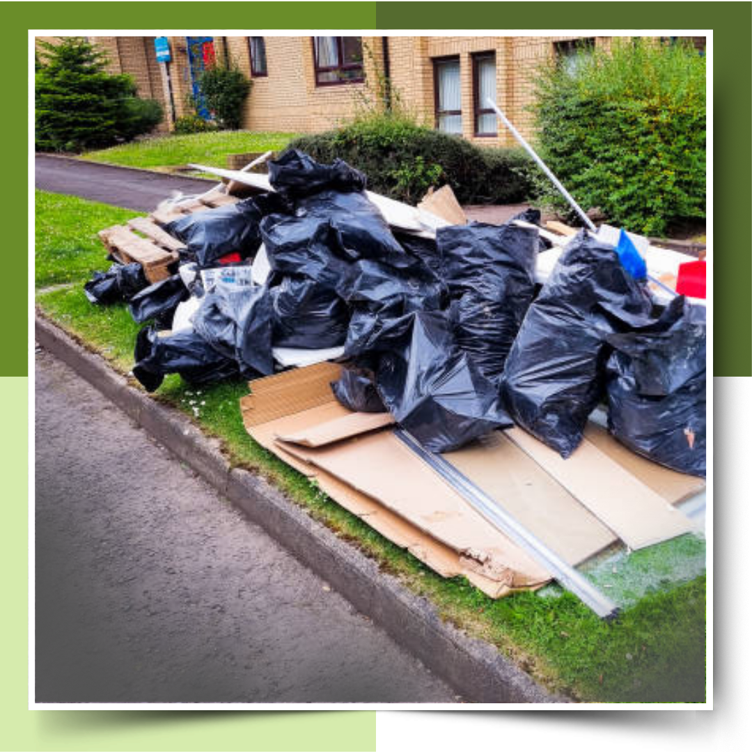 garbage outside the house